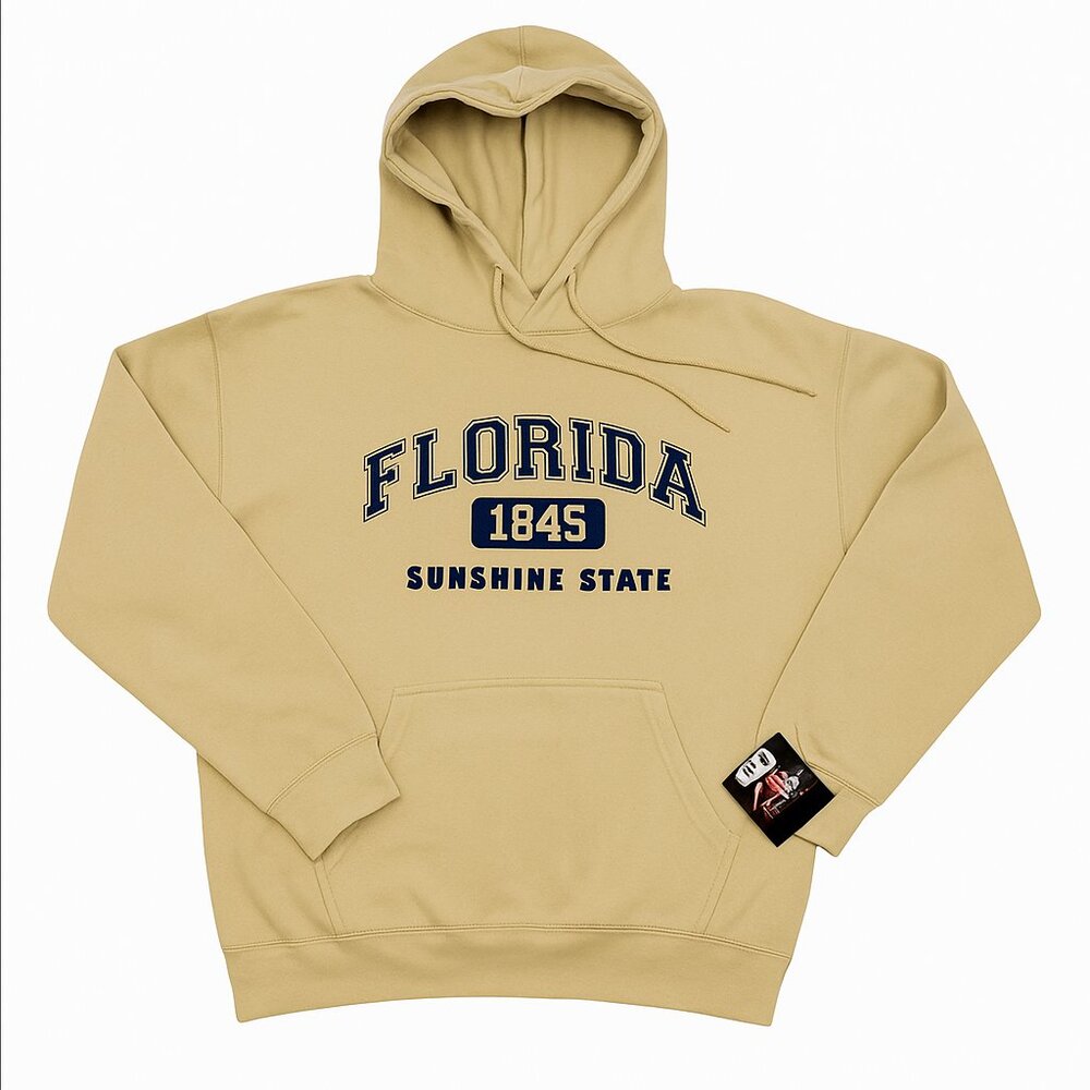 NWT Florida 1845 Sunshine State Crewneck Sweatshirt Hoodie – 3XL (Tan Stone)